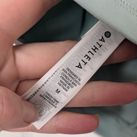 Athleta Cinch Tank Top Reef Blue Size Medium Activewear - Picture 8 of 8